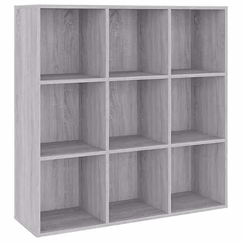 vidaXL Sonoma Bookcase in Grey, W/D/H: 98 x 30 x 98 cm – 1