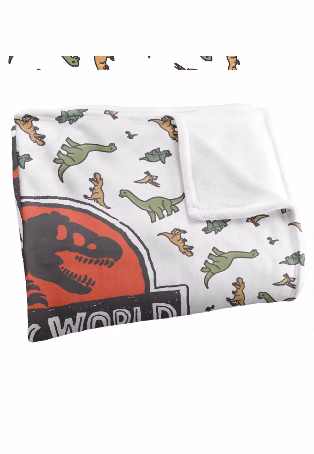 Universal Jurassic World Fallen Kingdom Dino Sketch Pattern Fleece Blanket in White, W: 152 cm, D: 127 cm – 2