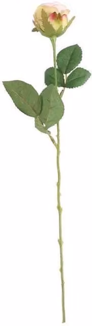 Kingsbury Gifts Pink Artificial Silk Buckingham Rose Bud Stem, Height: 40 cm