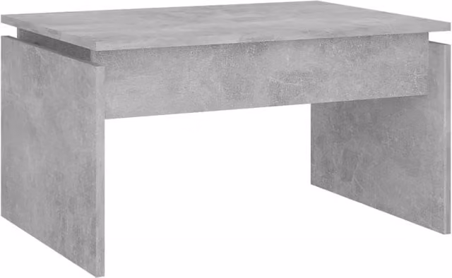 Berkfield Home Modern Rectangular Coffee Table in Grey MDF, W: 68 cm, D: 50 cm, H: 38 cm