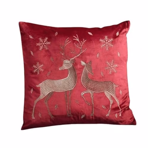 Samuel Alexander Christmas Reindeer Chair Cushion in Ruby Red, W/D/H: 45 x 45 x 45 cm – 2