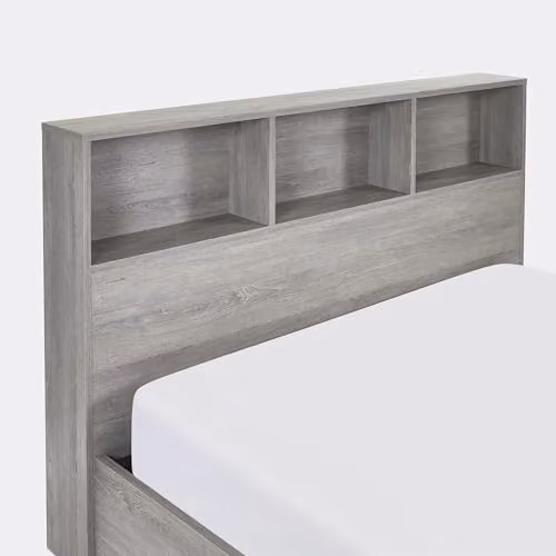 Julian Bowen Bali Single Ottoman Storage Bed with Bookcase in Grey Oak, W/D/H: 90 x 190 x 101 cm – 6