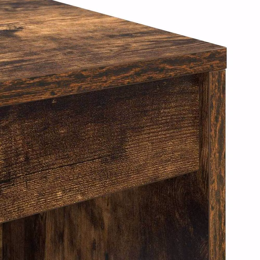 Berkfield Home Compact Writing Desk in Smoked Oak Brown, W/D/H: 80 x 40 x 76 cm – 6