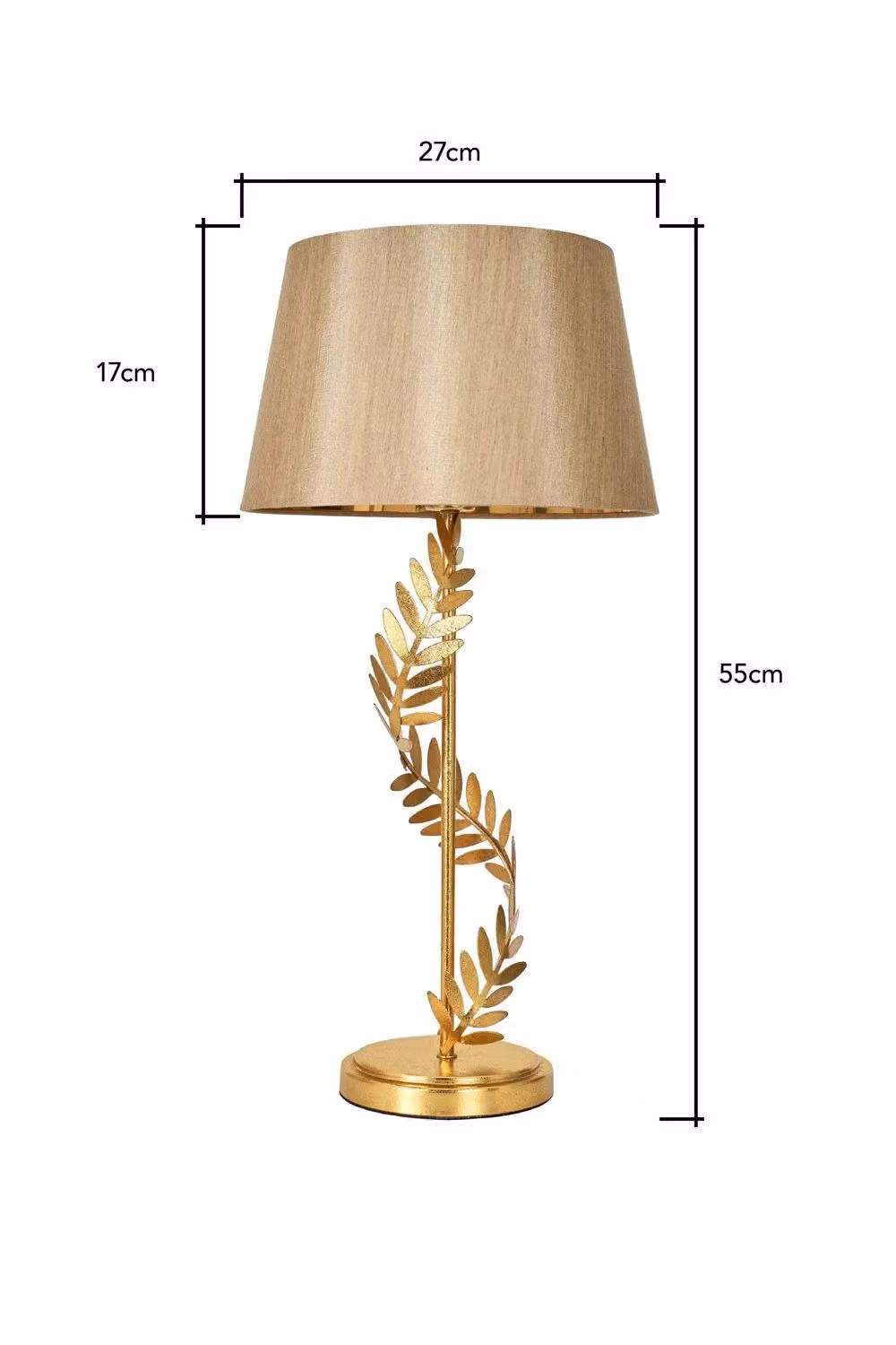 BHS Lighting Brookby Stem Table Lamp in Gold/Brass – 2