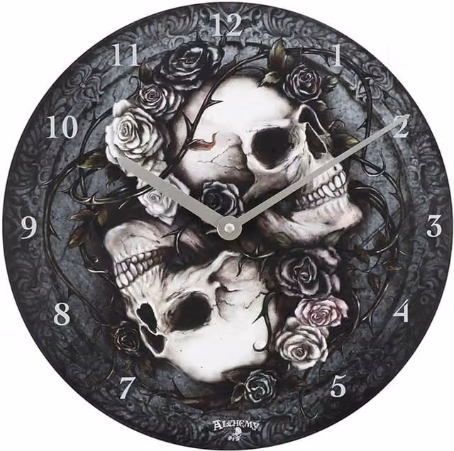 Alchemy London Greek Gods Round Quartz Analog Wall Clock, Grey, Diameter: 34 cm