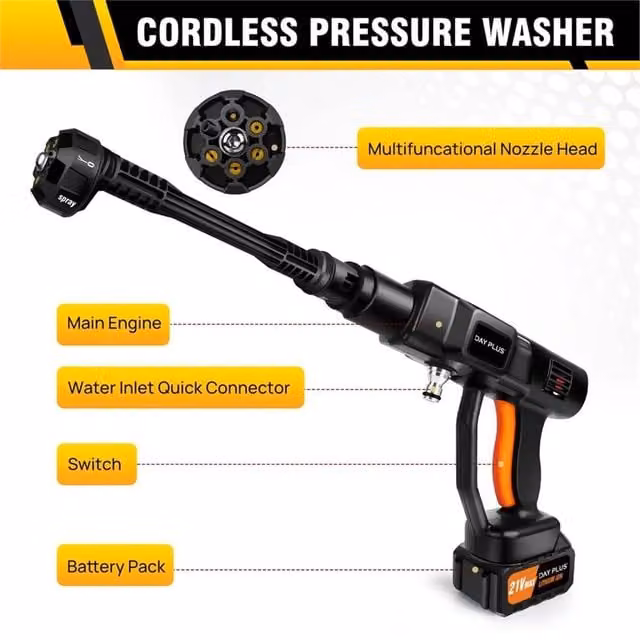 SPETLEK Portable High Pressure Car Washer in Black – 1