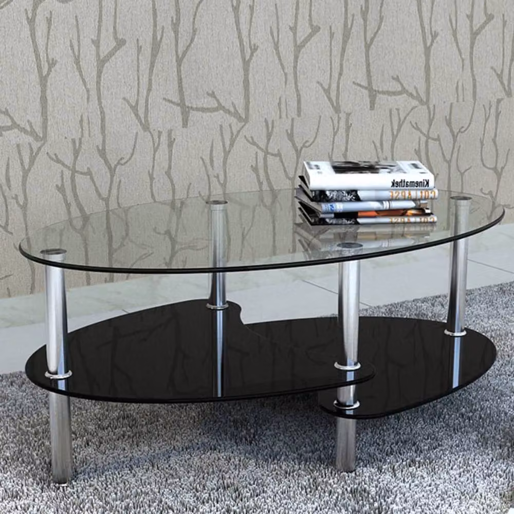 Berkfield Home Black Glossy Glass Coffee Table with Exclusive Design – 2