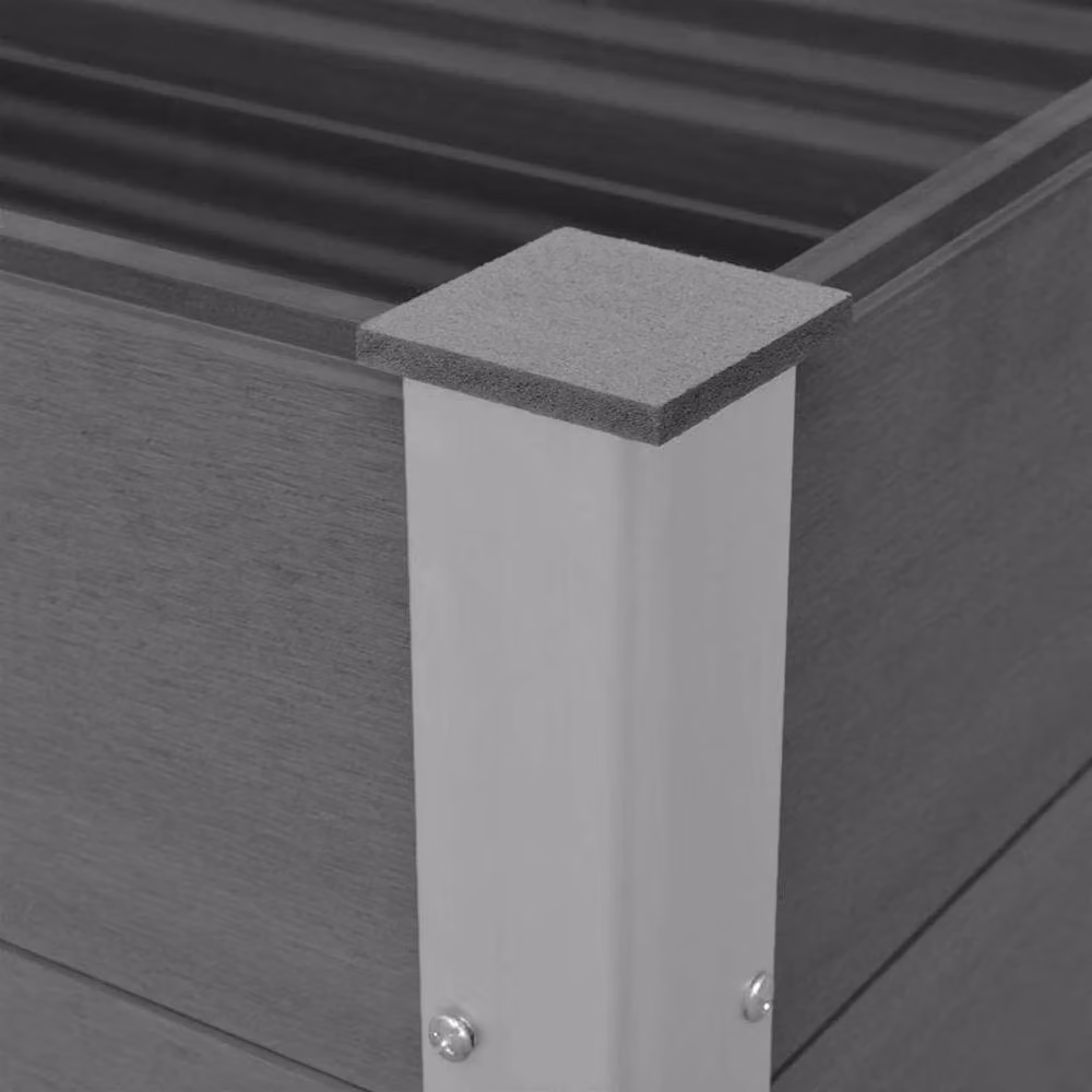 Berkfield Home Garden Grey WPC Raised Bed W/D/H: 100 x 50 x 54 cm – 3