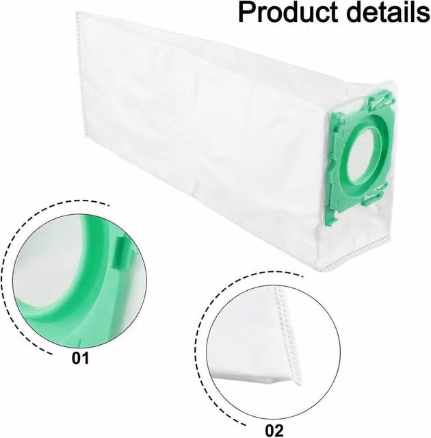 FLAVORA 20x White Vacuum Cleaner Bags for Sebo Airbelt K1 Komfort