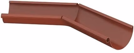 Lindab Galvanised Steel Half Round Gutter Internal Angle 135 Degree, 150mm, Tile Red