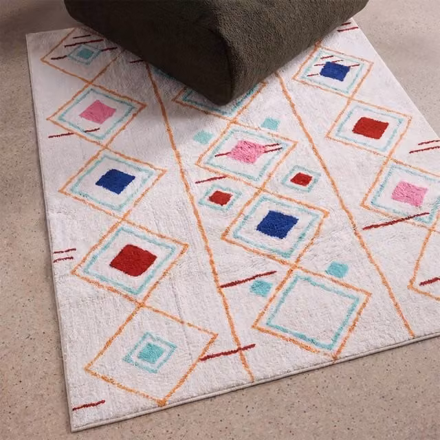 sweeek Moroccan Berber Style Geometric Indoor Rug, Multicoloured, W: 120 cm, L: 170 cm – 1