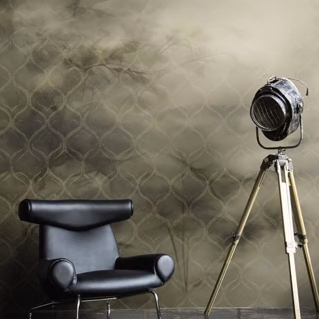 Erismann Mystic Garden Grey Geometric Modern Digital Wall Mural