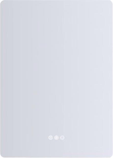 Living and Home Rectangular Anti-fog Bathroom Mirror with Dimmable RGB LED Light in White