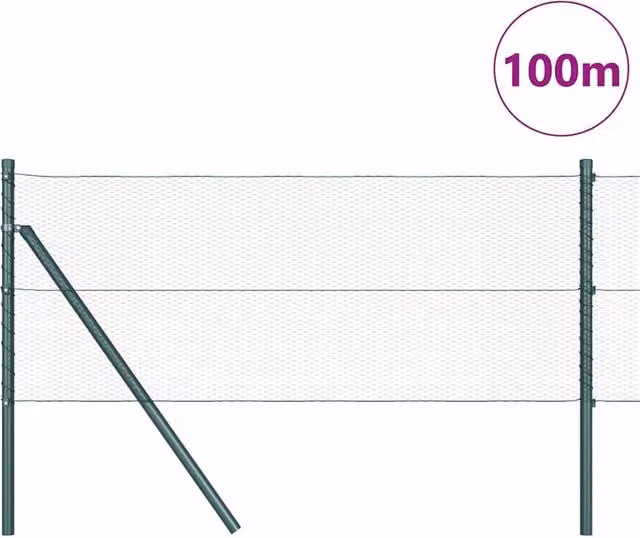 Berkfield Home Green Steel Hexagon Fence, W: 0.6 m, L: 100 m – 1