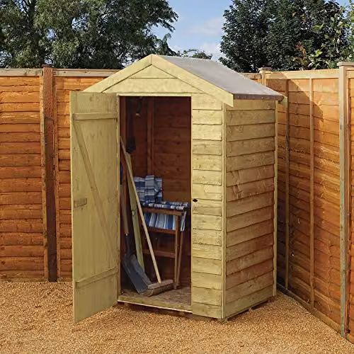Rowlinson Brown Wood Overlap Single Door Gable Shed W/D/H: 120 x 187.5 x 130 cm – 3