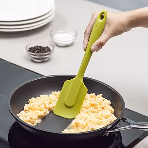 Zeal Non-Stick Silicone Spatula with Hanging Loop, Green, 26 cm – 2