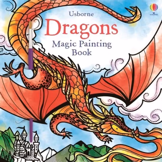 Fiona Watt Dragons Magic Painting Book Paperback, Multicolour