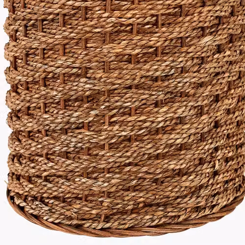 Ruma Brown Woven Seagrass and Rattan Table Lamp – 4