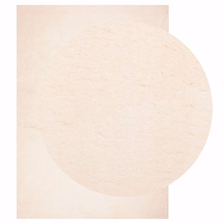 Berkfield Home HUARTE Short Pile Washable Beige Rug, W: 160 cm x D: 230 cm