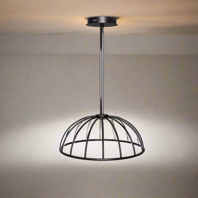 CGC Lighting Paraplu 2 Black LED Hemisphere Dome Ceiling Pendant, Diameter: 60 cm