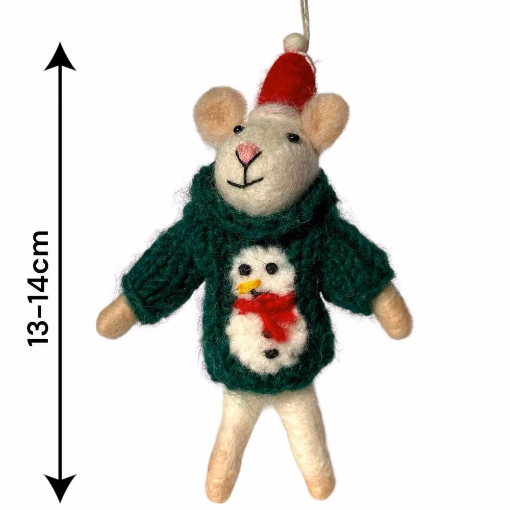 Animal Crackers Green Snowman Hanging Christmas Tree Decoration – 2