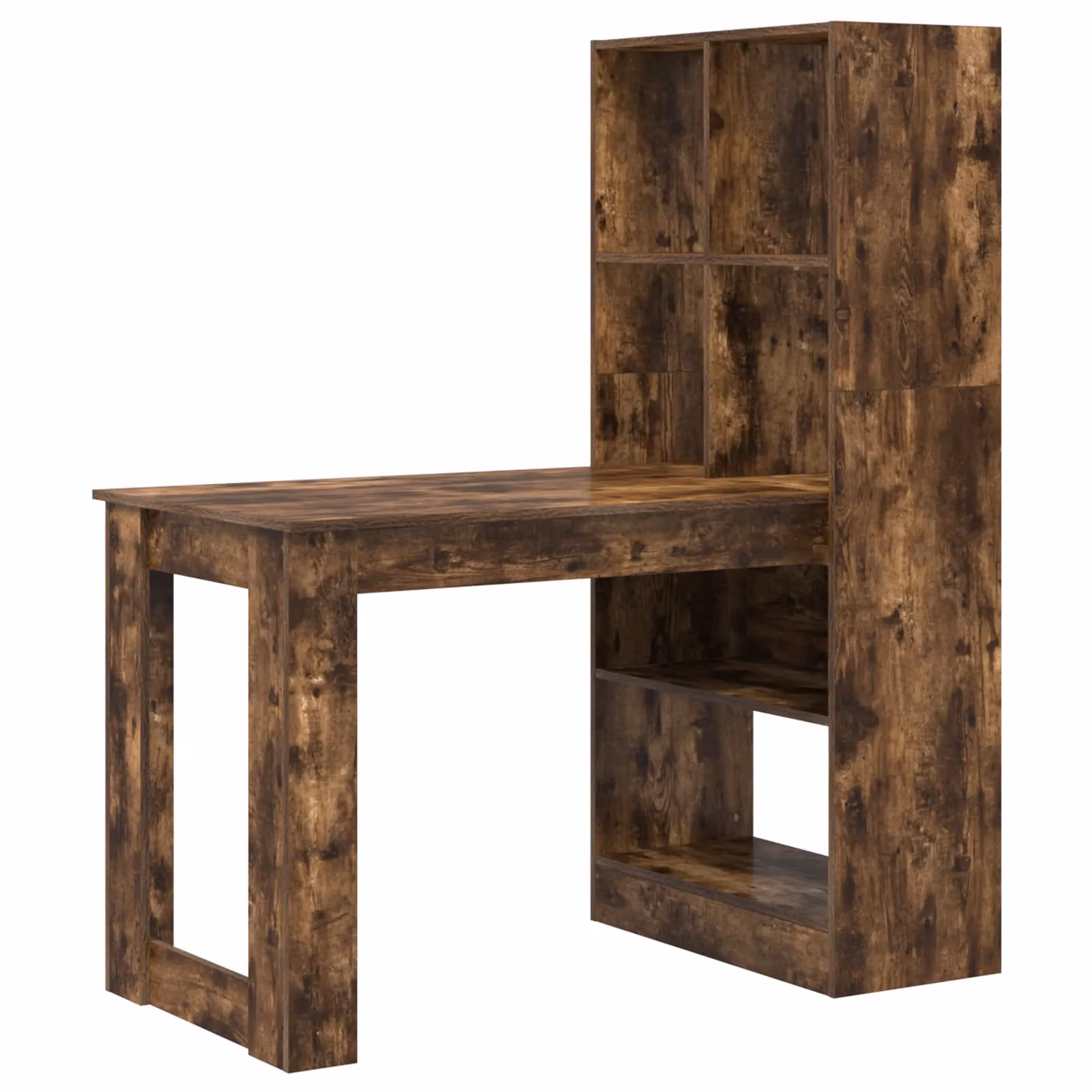 Berkfield Home Modern Smoked Oak Writing Desk in Brown, W: 122 cm, D: 67 cm, H: 145 cm – 2