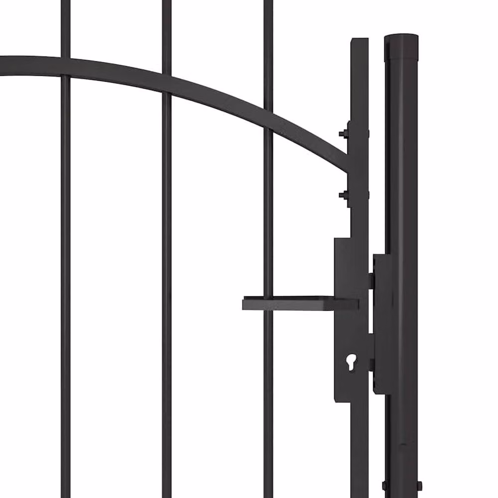 Berkfield Home Elegant Steel Swing Garden Gate, Black, W: 100 cm, H: 220 cm – 2
