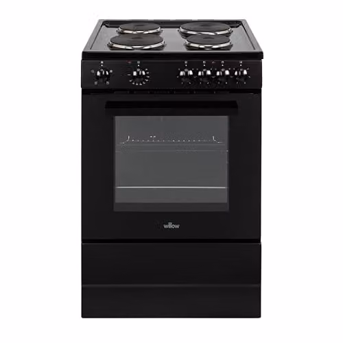 Willow 68L Freestanding Single Cavity Electric Cooker with Solid Plate, Black – 5