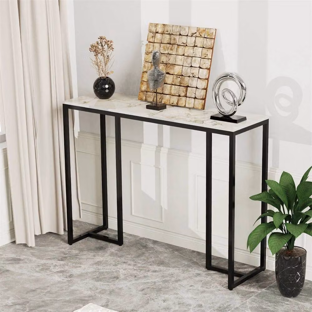 ERGOVEXA Modern Rectangular Ceramic Console Table for Hallway and Living Room – 3