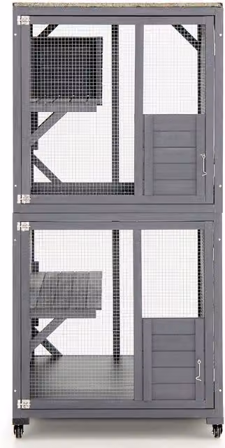 Costway Large Cat Cage in Grey