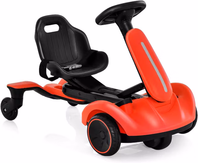 COSTWAY Electric Ride on Drift Car with Light and Sound, Red