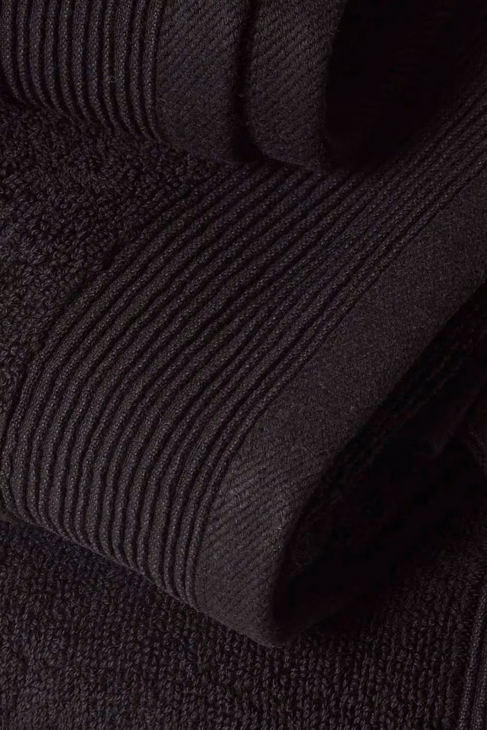 Homescapes Black Set of 2 Combed Egyptian Cotton Face Cloths, 700 GSM, W/D/H: 30 x 30 x 30 cm – 5