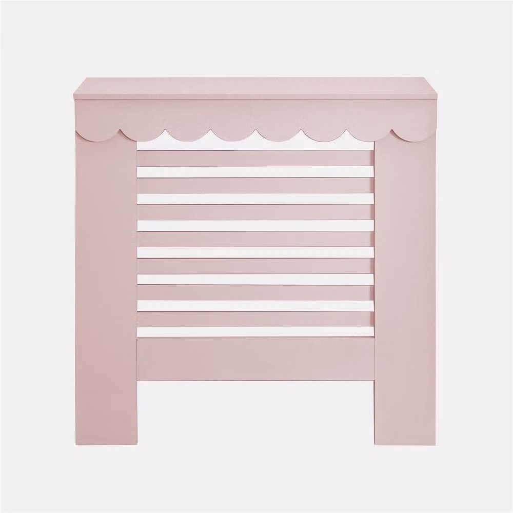OHS Scallop Radiator Cover Sideboard Shelf in Light Pink – 2