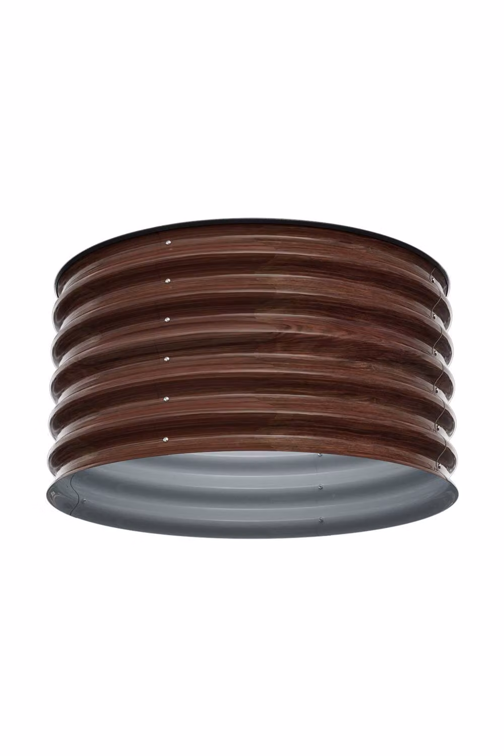 Living and Home Circular Corrugated Steel Raised Garden Bed in Brown – 6