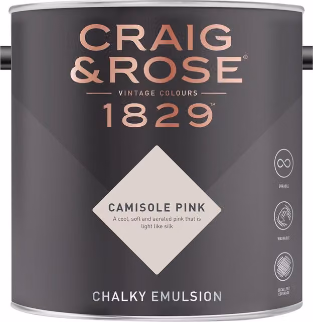 Craig and Rose Chalky Matt Emulsion in Camisole Pink