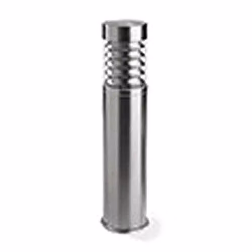 LEDS C4 Priap Modern Silver Metallic Garden Bollard Light with E27 Socket