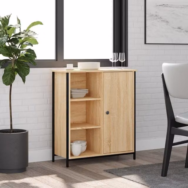 Berkfield Home Sonoma Oak Sideboard in Brown, W/D/H: 70 x 30 x 80 cm – 1