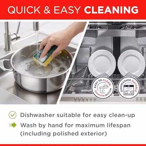 Kuhn Rikon Silver Uncoated Stainless Steel Allround Serving Pan, 3L, 24cm – 4