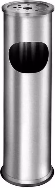 Havendro Free Standing Stainless Steel Outdoor Cigarette Stand Ashtray in Silver – 1