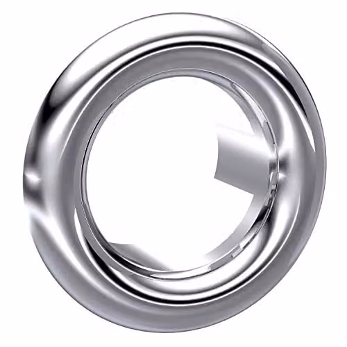 Nuie OVFL01 Modern Bathroom Overflow Cover in Silver