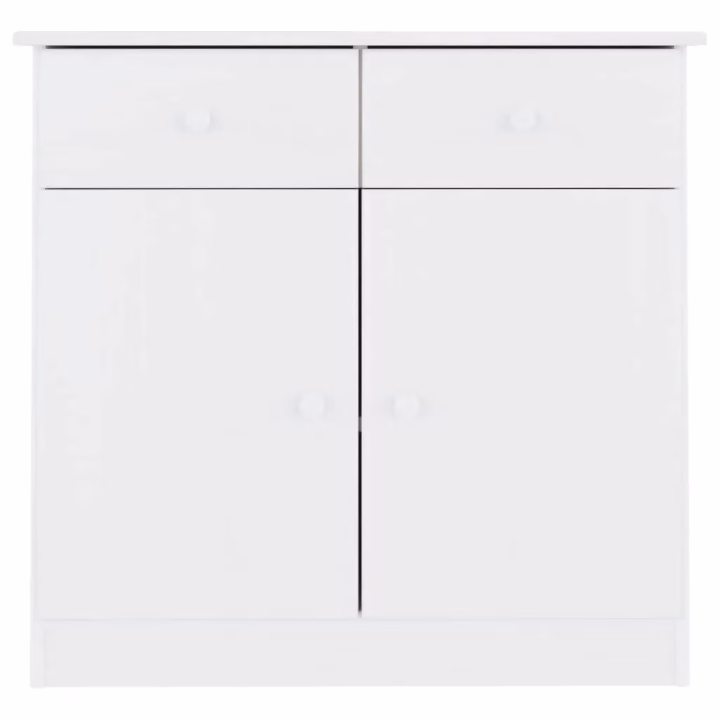 Berkfield Home ALTA White Sideboard in Solid Pine Wood, W/D/H: 77 x 35 x 73 cm – 2