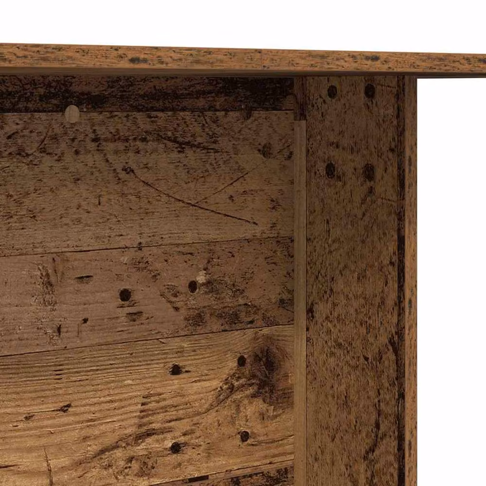 Berkfield Home Rustic Old Wood Dining Table in Brown, W/D/H: 110 x 60 x 75 cm – 5