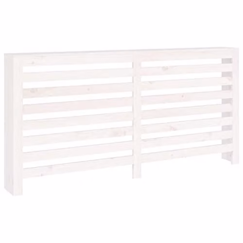 vidaXL White Lacquered Pine Radiator Cover W/D/H: 169 x 19 x 84 cm