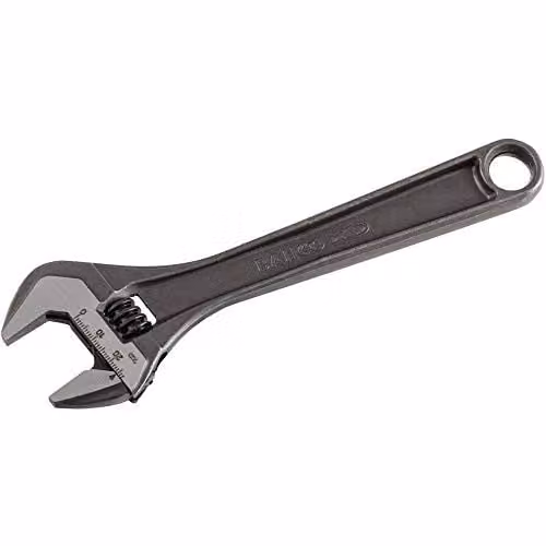 Bahco Black and Grey Stainless Steel Adjustable Wrench with 34mm Capacity