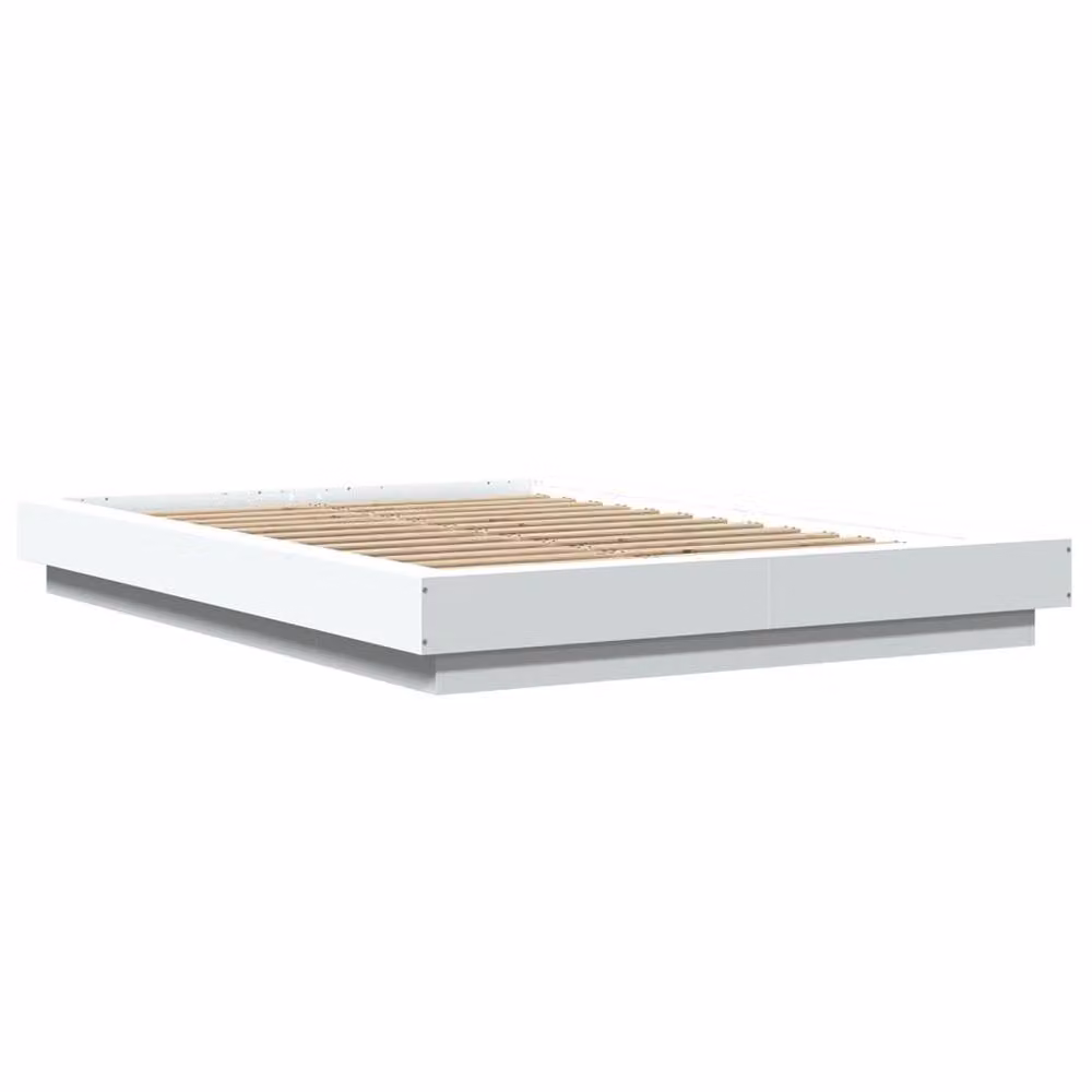 Berkfield Home Modern White Glossy Bed Frame W/D/H: 140 x 200 cm – 3