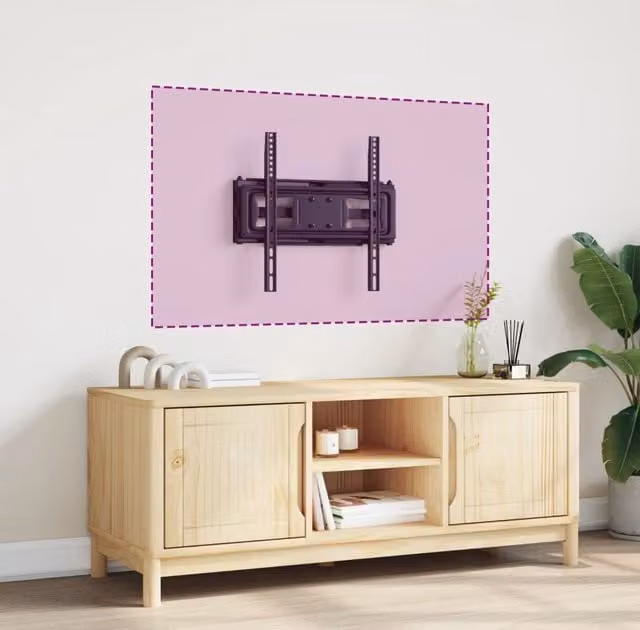Berkfield Home Black Steel TV Wall Mount for 26-70 Inch Screens, Max VESA 400x400 mm
