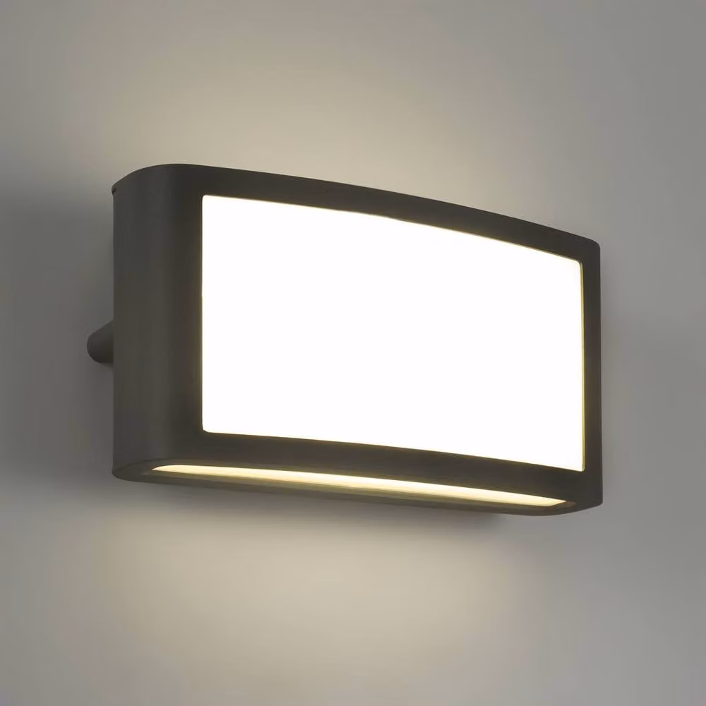 Netlighting Zenitha Outdoor Flush Wall Lamp, Black, 12W LED, IP54 – 2