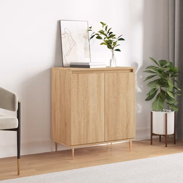 Berkfield Home Sonoma Oak Sideboard in Brown, W/D/H: 60 x 35 x 70 cm