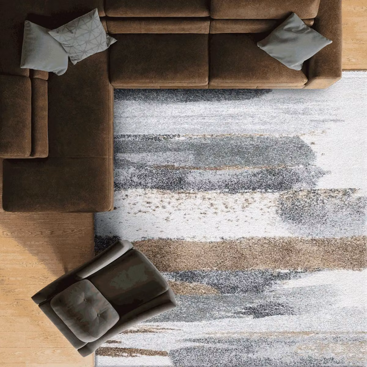The Rug Shop UK Modern Geometric Easy Care Multicolour Area Rug W: 160 cm, L: 230 cm – 2