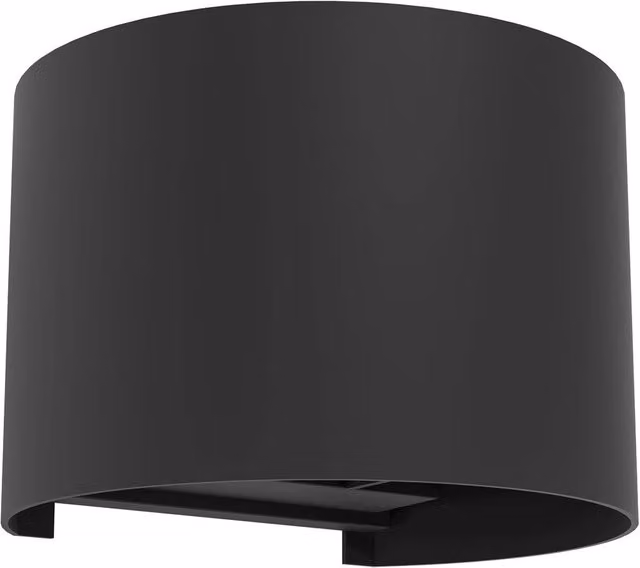Loops Modern Black Metal LED Wall Light with Up and Down Lighting